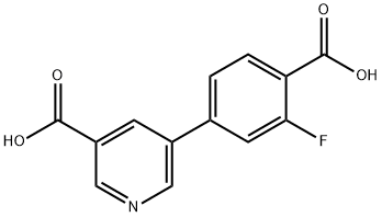 5-(4-Carboxy-3-fluorophenyl)nicotinic acid Structure