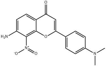 7-AMino-2-(4-(diMethylaMino)phenyl)-8-nitro-4H-chroMen-4-one 구조식 이미지