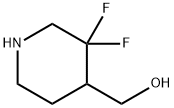 (3,3-difluoropiperidin-4-yl)methanol hydrochloride Structure