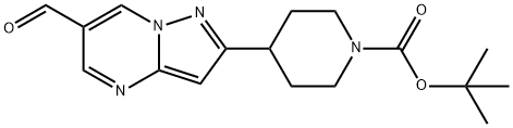 tert-Butyl 4-(6-forMylpyrazolo[1,5-a]pyriMidin-2-yl)piperidin-1-carboxylate 구조식 이미지