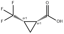 (+/-)-cis-2-(Trifluoromethyl)cyclopropanecarboxylic acid 구조식 이미지