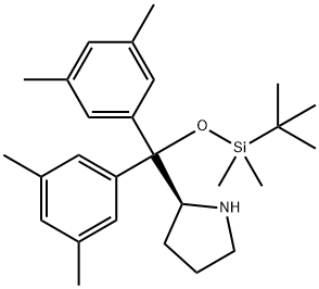 S-2-[[[(1,1-디메틸에틸)디메틸실릴]옥시]비스(3,5-디메틸페닐)메틸]-피롤리딘 구조식 이미지