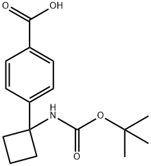 4-(1-(tert-butoxycarbonylaMino)cyclobutyl)benzoic acid Structure