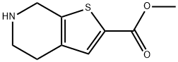티에노[2,3-c]피리딘-2-카르복실산,4,5,6,7-테트라히드로-,메틸에스테르 구조식 이미지