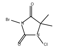 3-브로모-1-클로로-5,5-디메틸하이단토인 구조식 이미지