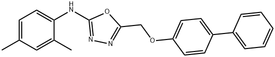 5-(((1,1'-Biphenyl)-4-yloxy)methyl)-N-(2,4-dimethylphenyl)-1,3,4-oxadiazol-2-amine Structure