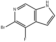 1H-Pyrrolo[2,3-c]pyridine, 5-broMo-4-fluoro- Structure