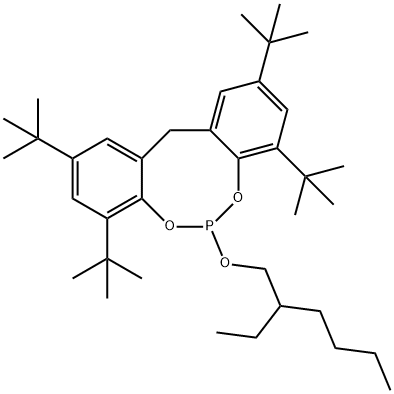 22METHYLENEBIS46DITERTBUTYLPHENYL2ETHYLHEXYLPHOSPHITE Structure