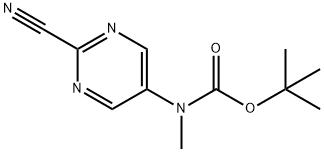 (2-Cyano-pyriMidin-5-yl)-Methyl-carbaMic acid tert-butyl ester Structure