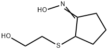 Cyclopentanone, 2-[(2-hydroxyethyl)thio]-, oxime (9CI) Structure