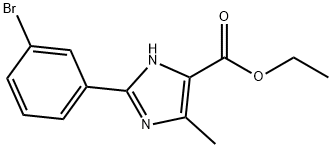 ethyl 2-(3-bromophenyl)-5-methyl-1H-imidazole-4-carboxylate 구조식 이미지