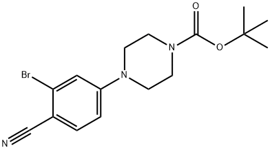 tert-Butyl 4-(3-bromo-4-cyanophenyl)-piperazine-1-carboxylate Structure