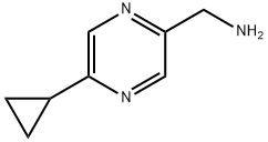 2-Pyrazinemethanamine, 5-cyclopropyl- Structure