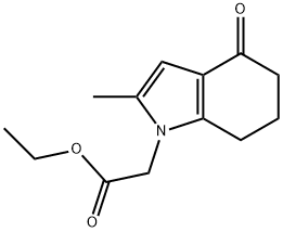 Ethyl2-(2-methyl-4-oxo-4,5,6,7-tetrahydro-1H-indol-1-yl)acetate 구조식 이미지
