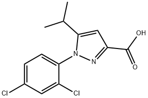 1-(2,4-DICHLORO-PHENYL)-5-ISOPROPYL-1H-PYRAZOLE-3-CARBOXYLIC ACID 구조식 이미지