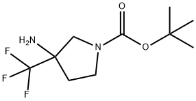 3-Amino-3-trifluoromethyl-pyrrolidine-1-carboxylic acid tert-butyl ester Structure