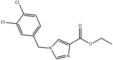 에틸1-(3,4-디클로로벤질)-1H-이미다졸-4-카르복실레이트 구조식 이미지