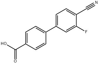 4'-Cyano-3'-fluorobiphenyl-4-carboxylic acid Structure