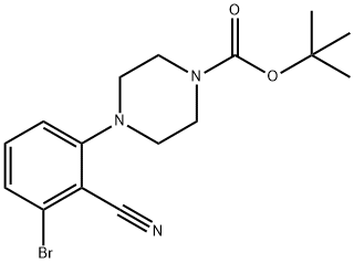 tert-Butyl 4-(3-bromo-2-cyanophenyl)-piperazine-1-carboxylate Structure