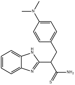 2-(1H-1,3-Benzodiazol-2-yl)-3-[4-(dimethylamino)phenyl]propanethioamide 구조식 이미지