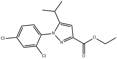 1-(2,4-DICHLORO-PHENYL)-5-ISOPROPYL-1H-PYRAZOLE-3-CARBOXYLICACID에틸에스테르 구조식 이미지