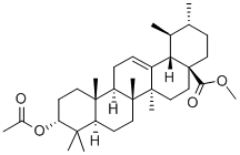 3-ACETYLOXY-(3ALPHA)-URS-12-EN-28-OIC ACID METHYL ESTER Structure