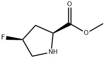 L-Proline, 4-fluoro-, methyl ester, cis- (9CI) Structure