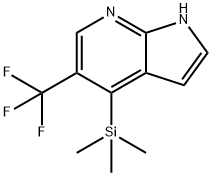 5-(트리플루오로메틸)-4-(트리메틸실릴)-1H-피롤로[2,3-b]피리딘 구조식 이미지