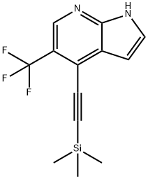 5-(트리플루오로메틸)-4-((트리메틸실릴)에티닐)-1H-피롤로[2,3-b]피리딘 구조식 이미지