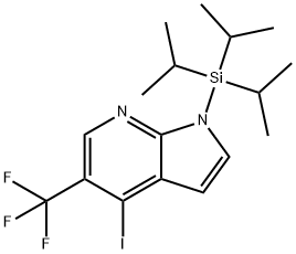 4-Iodo-5-(trifluoromethyl)-1-(triisopropylsilyl)-1H-pyrrolo[2,3-b]pyridine Structure