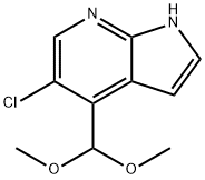 5-클로로-4-(디메톡시메틸)-1H-피롤로-[2,3-b]피리딘 구조식 이미지