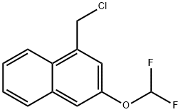 Naphthalene, 1-(chloromethyl)-3-(difluoromethoxy)- Structure