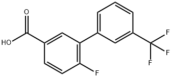 4-플루오로-3-(3-트리플루오로메틸페닐)벤조산 구조식 이미지