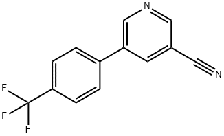 5-(4-(트리플루오로메틸)페닐)피리딘-3-카르보니트릴 구조식 이미지