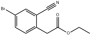 4-브로모-2-시아노-벤젠아세트산에틸에스테르 구조식 이미지