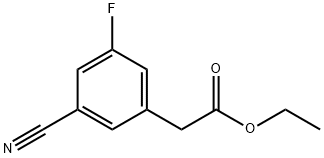 Benzeneacetic acid, 3-cyano-5-fluoro-, ethyl ester Structure