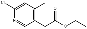 3-Pyridineacetic acid, 6-chloro-4-methyl-, ethyl ester 구조식 이미지