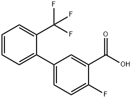 2-Fluoro-5-(2-trifluoromethylphenyl)benzoic acid Structure