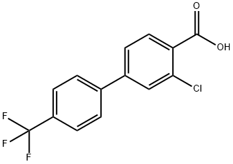 3-클로로-4'-(트리플루오로메틸)-[1,1'-비페닐]-4-카르복실산 구조식 이미지