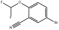 Benzonitrile, 5-bromo-2-(difluoromethoxy)- Structure