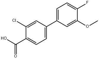 3-Chloro-4'-fluoro-3'-Methoxy-[1,1'-biphenyl]-4-carboxylic acid Structure