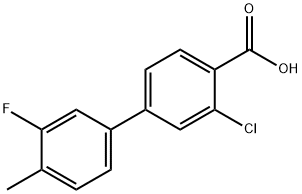 3-Chloro-3'-fluoro-4'-Methyl-[1,1'-biphenyl]-4-carboxylic acid Structure