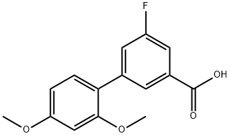 5-Fluoro-2',4'-diMethoxy-[1,1'-biphenyl]-3-carboxylic acid 구조식 이미지