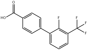 2'-플루오로-3'-(트리플루오로메틸)-[1,1'-비페닐]-4-카르복실산 구조식 이미지