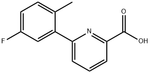 6-(5-플루오로-2-메틸페닐)피콜린산 구조식 이미지
