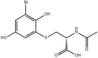 2-bromo-6-(N-acetylcystein-S-yl)hydroquinone Structure