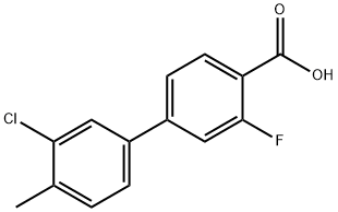 3'-Chloro-3-fluoro-4'-Methyl-[1,1'-biphenyl]-4-carboxylic acid 구조식 이미지
