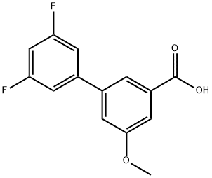 3',5'-Difluoro-5-Methoxy-[1,1'-biphenyl]-3-carboxylic acid 구조식 이미지