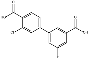 3'-Chloro-5-fluoro-[1,1'-biphenyl]-3,4'-dicarboxylic acid Structure