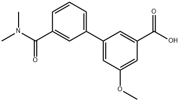 3-[3-(N,N-DiMethylaMinocarbonyl)phenyl]-5-Methoxybenzoic acid Structure